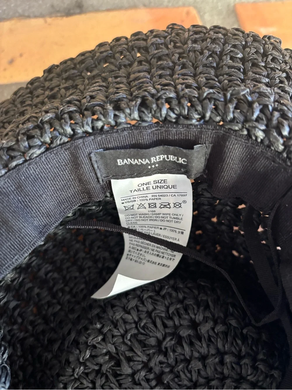Banana Republic black Straw hat: coastal